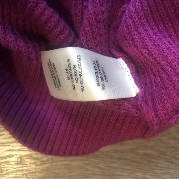 Splendid faux wrap reversible sweater top M PURPLE - Picture 6 of 7